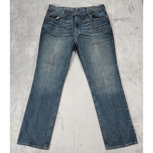 Ariat Jeans Mens 40x34 Blue Medium Wash Denim M2 Relaxed Boot Cut Western Cowboy